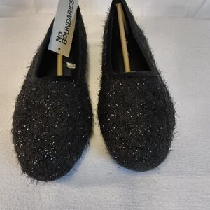 No Boundaries Women's Textured Black Flats NWT AND BOX